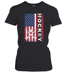 USA American Flag Hockey Player Perfect Gift Women's T-Shirt Women's T-Shirt - Eddytshirt