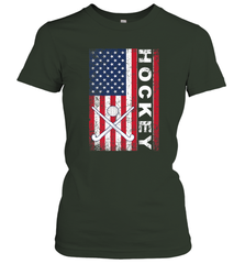 USA American Flag Hockey Player Perfect Gift Women's T-Shirt Women's T-Shirt - Eddytshirt