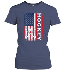 USA American Flag Hockey Player Perfect Gift Women's T-Shirt Women's T-Shirt - Eddytshirt