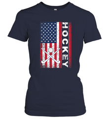 USA American Flag Hockey Player Perfect Gift Women's T-Shirt Women's T-Shirt - Eddytshirt