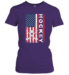 USA American Flag Hockey Player Perfect Gift Women's T-Shirt Women's T-Shirt - Eddytshirt