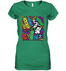 This hockey player makes great gift Women's V-Neck T-Shirt Women's V-Neck T-Shirt - Eddytshirt