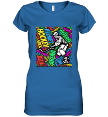 This hockey player makes great gift Women's V-Neck T-Shirt Women's V-Neck T-Shirt - Eddytshirt