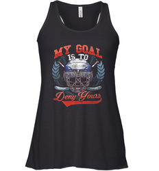 My Goal Is To Deny Yours Hockey Defender Racerback Tank
