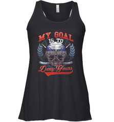 My Goal Is To Deny Yours Hockey Defender Racerback Tank Racerback Tank - Eddytshirt