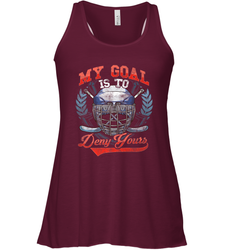 My Goal Is To Deny Yours Hockey Defender Racerback Tank