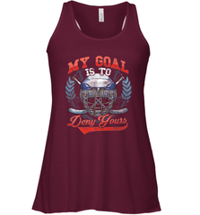 My Goal Is To Deny Yours Hockey Defender Racerback Tank Racerback Tank - Eddytshirt