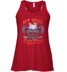 My Goal Is To Deny Yours Hockey Defender Racerback Tank Racerback Tank - Eddytshirt