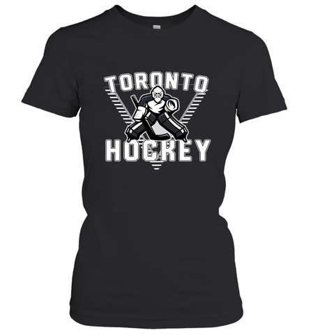 Old School Toronto Hockey Retro 90s Women's T-Shirt Women's T-Shirt / Black / S Women's T-Shirt - Eddytshirt
