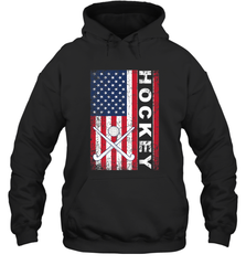 USA American Flag Hockey Player Perfect Gift Hoodie Hoodie - Eddytshirt