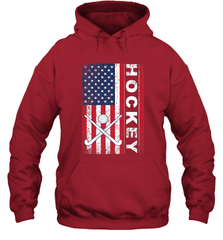 USA American Flag Hockey Player Perfect Gift Hoodie Hoodie - Eddytshirt