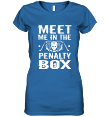 Meet Me In The Penalty Box Shirt  Funny Hockey Women's V-Neck T-Shirt Women's V-Neck T-Shirt - Eddytshirt