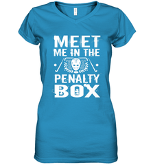 Meet Me In The Penalty Box Shirt  Funny Hockey Women's V-Neck T-Shirt Women's V-Neck T-Shirt - Eddytshirt