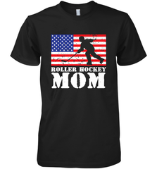 USA American Distressed Flag Roller Hockey Mom Women For Her Premium Men's T-Shirt Premium Men's T-Shirt - Eddytshirt