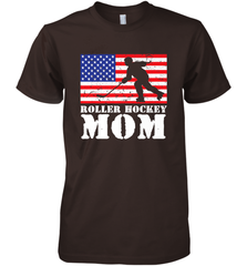 USA American Distressed Flag Roller Hockey Mom Women For Her Premium Men's T-Shirt Premium Men's T-Shirt - Eddytshirt