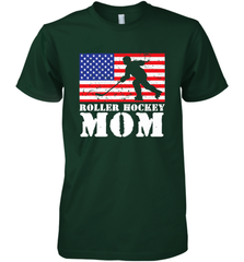 USA American Distressed Flag Roller Hockey Mom Women For Her Premium Men's T-Shirt Premium Men's T-Shirt - Eddytshirt