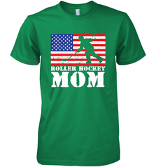 USA American Distressed Flag Roller Hockey Mom Women For Her Premium Men's T-Shirt Premium Men's T-Shirt - Eddytshirt
