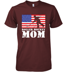 USA American Distressed Flag Roller Hockey Mom Women For Her Premium Men's T-Shirt Premium Men's T-Shirt - Eddytshirt