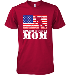 USA American Distressed Flag Roller Hockey Mom Women For Her Premium Men's T-Shirt Premium Men's T-Shirt - Eddytshirt