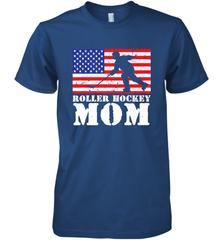 USA American Distressed Flag Roller Hockey Mom Women For Her Premium Men's T-Shirt Premium Men's T-Shirt - Eddytshirt